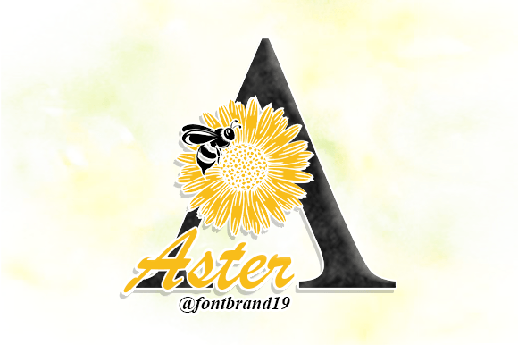 Aster Flower Monogram Font