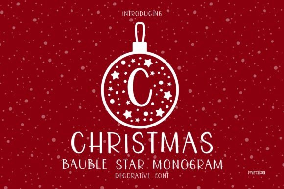 Bauble Star Font: Festive Design