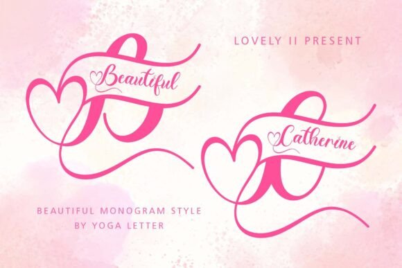 Beautiful Catherine Monogram Font