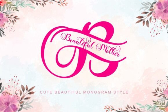Beautiful Mother Monogram Font
