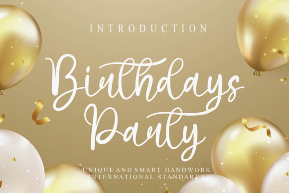 Birthdays Party Font for Business