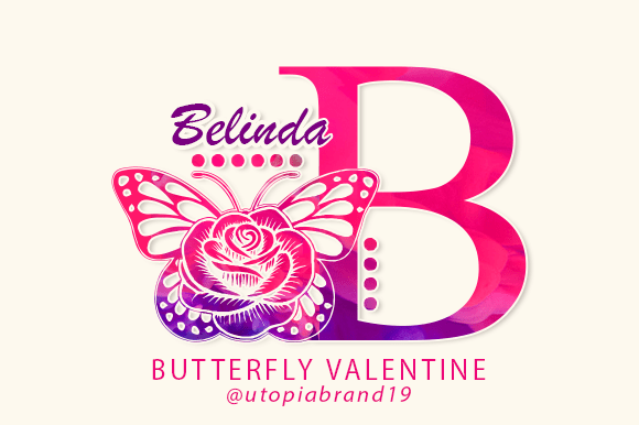 Butterfly Valentine Monogram Font