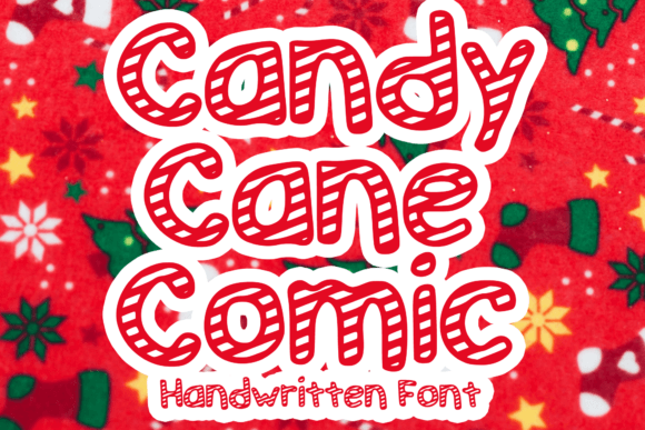Candy Cane Comic: A Festive Font for Creative Projects