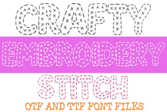 Crafty Embroidery Stitch Font