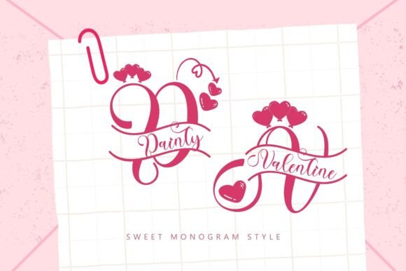 Dainty Valentine Monogram Font