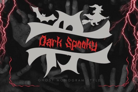 Dark Spooky Monogram Font