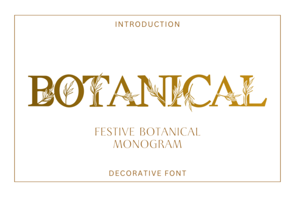 Festive Botanical Monogram Font