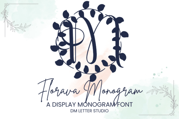 Florava Monogram: A Soft, Romantic Font