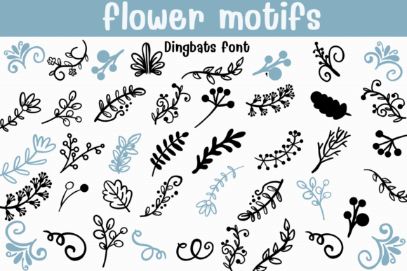 Flower Motifs Font