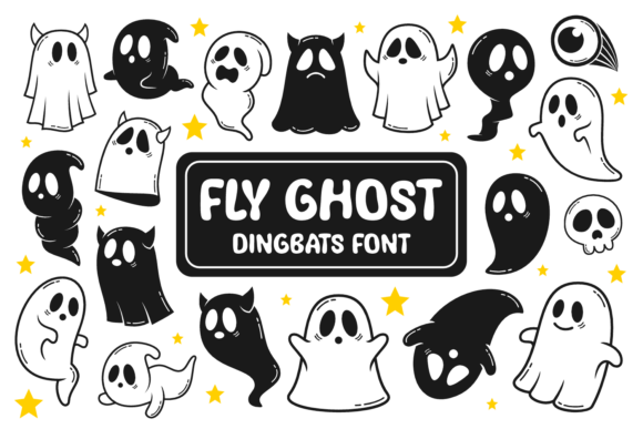 Fly Ghost: A Spooky Dingbats Font for Creative Designers