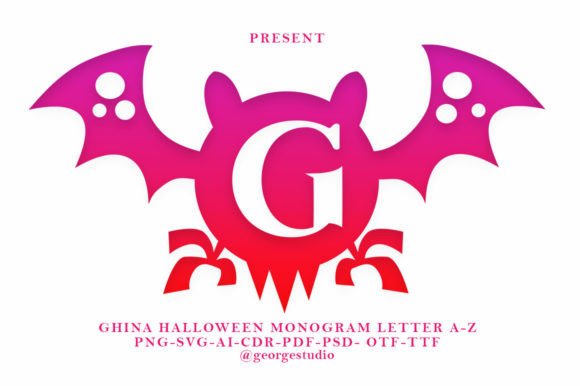 Ghina Halloween Monogram Font