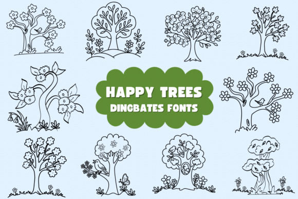 Happy Trees Font for Creative Design