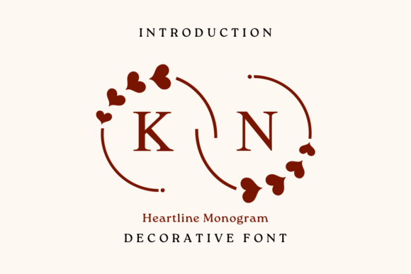Heartline Monogram Font for Creative Projects