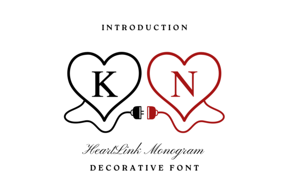 Heartlink Monogram: A Decorative Font for Creative Projects
