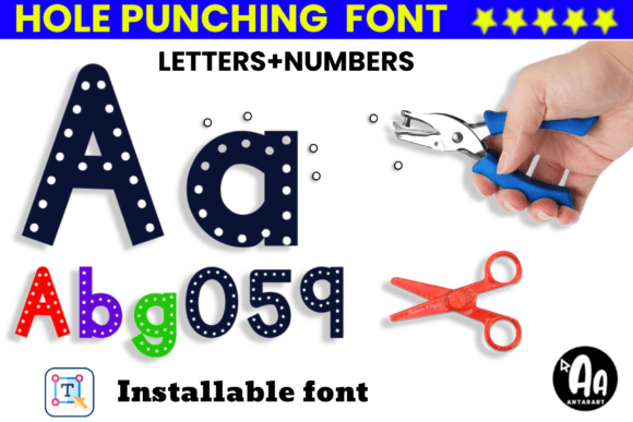 Hole Punching Font: Creative Type for Makers