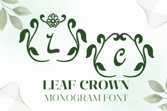 Leaf Crown Monogram Font