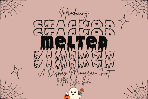 Melted Stacked Monogram Font