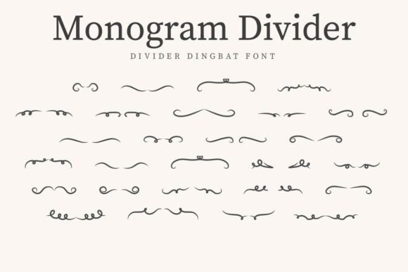 Monogram Divider Font for Creative Brands