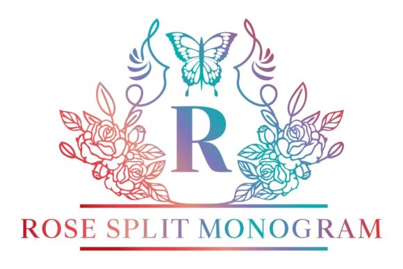 Rose Split Monogram Font for Business