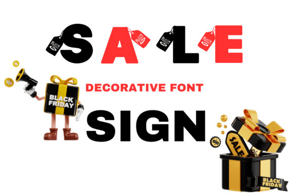 Sale Sign Font for Web Design
