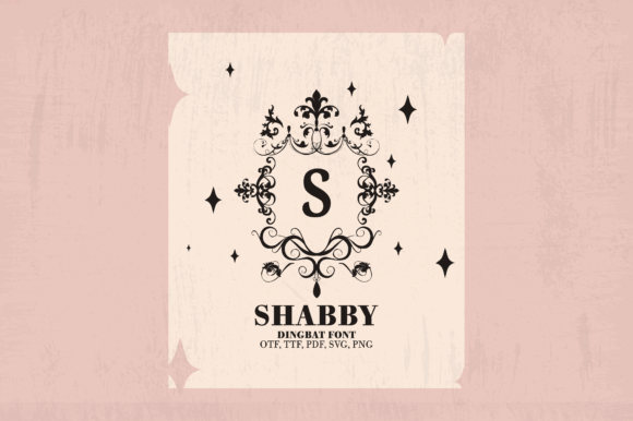 Shabby Chic Flourishes Monograms Font