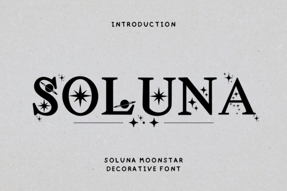 Soluna: A Bold Decorative Font