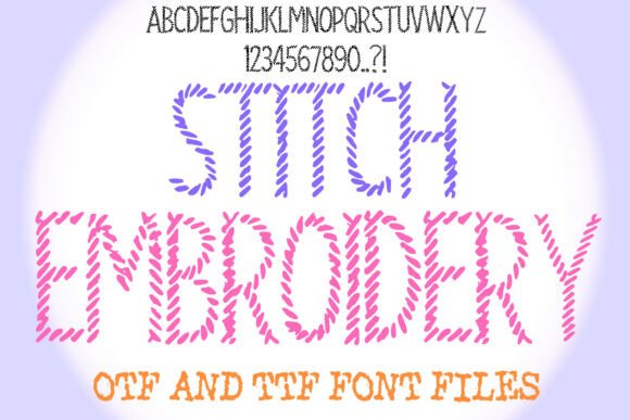 Stitch Embroidery Font for Web Design