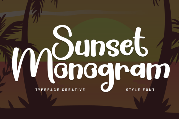 Sunset Monogram Font for Web Design