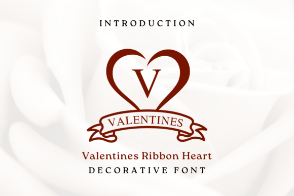 Valentines Ribbon Heart Font