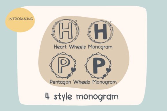 Wheels Set Monogram Font